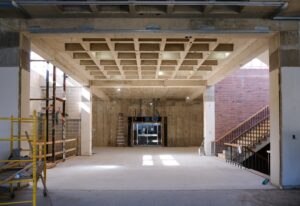 Tunnel entrance in the new Archives and Special Collections Building.