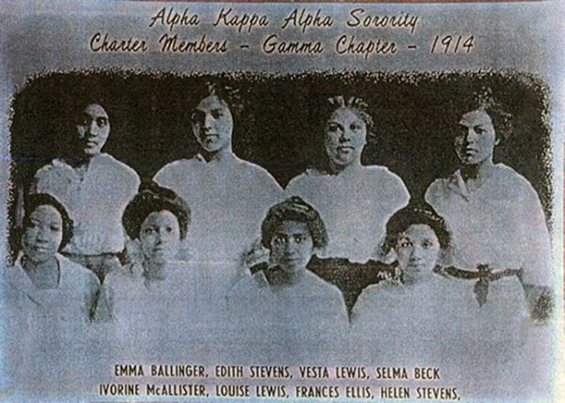 Alpha Kappa Alpha founding members, 1914 (RS 41/72/8)