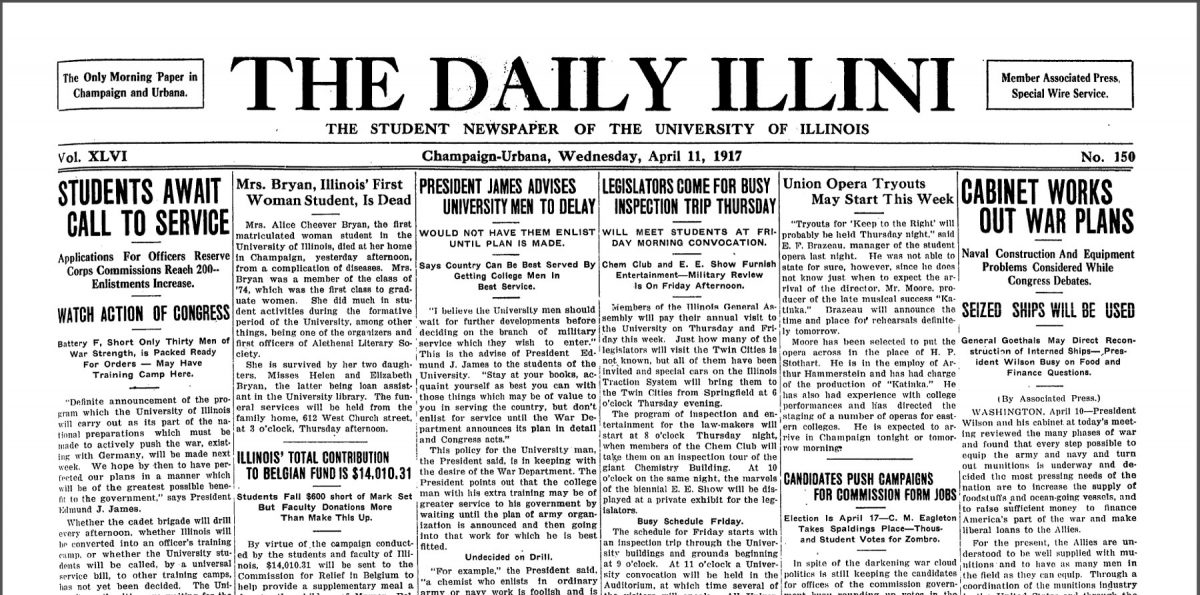 Daily Illini, 11 April 1917