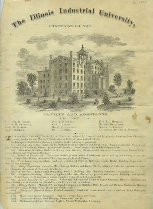 Advertisement for Illinois Industrial University, 1870 (RS 2/1/5)