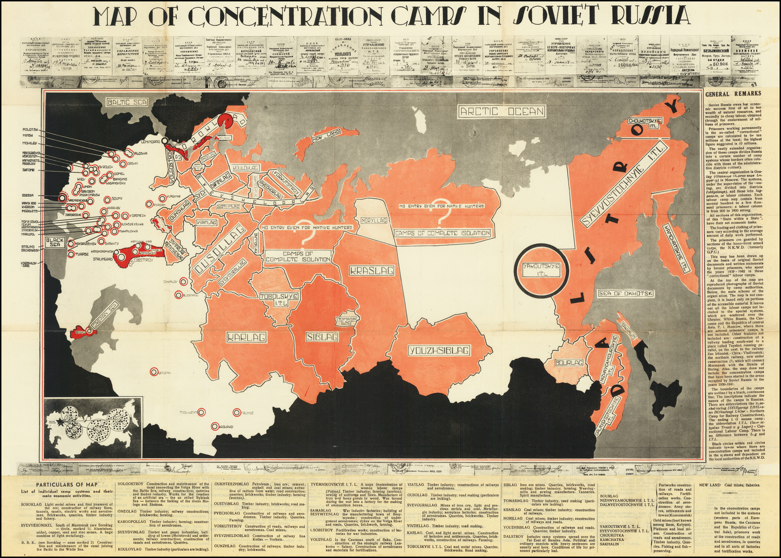 Map of Soviet Concentration Camps