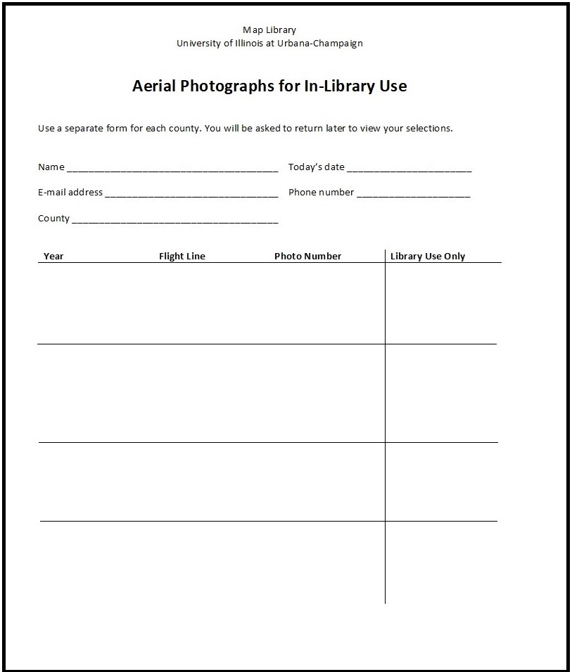 Paper Air Photo Request Form