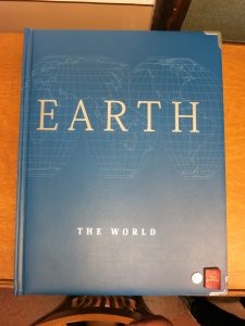 "Earth: the World" is the Map Library's largest atlas, weighing nearly 70 pounds. "Atlas of the British Empire," published in 1925, is the Map Library's smallest atlas; it is just a little bit larger than a quarter.