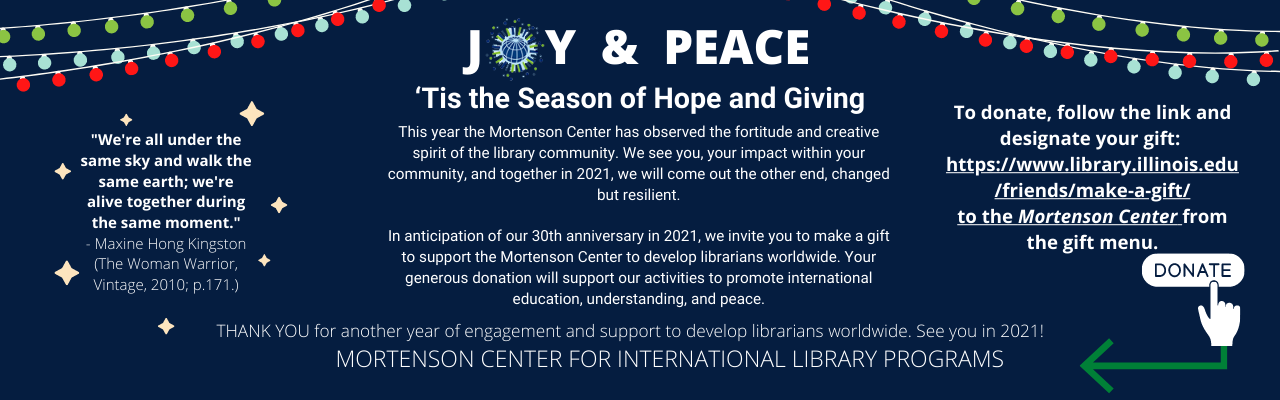 2020-21 The Joy of Hope and Giving (Donate and Support the Mortenson Center)