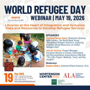 Image of flyer for the World Refugee Day webinar on May 19, 2026.