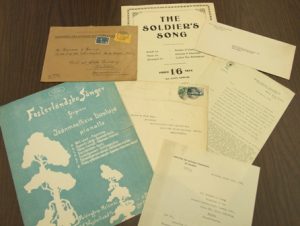 Examples of Sheet Music and correspondence by Young