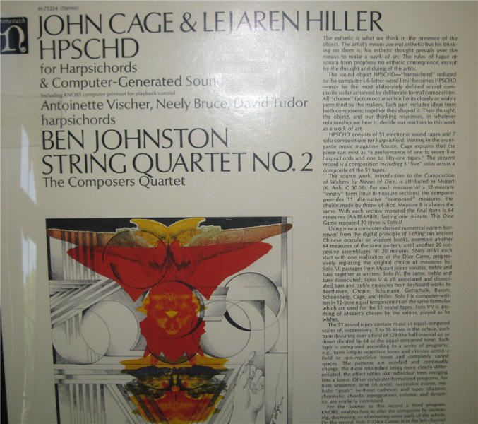 HPSCHD LP Album, Issued 1969