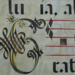 Notated music from the Renaissance.