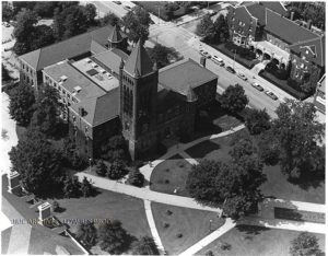 Altgeld Hall Aerial View, Courtesy of Illinois Archives