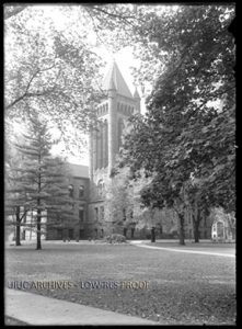 Chime Tower Circa 1912, Courtesy of Illinois Archives