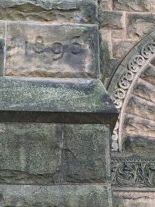 Altgeld Hall Cornerstone, showing the date 1896