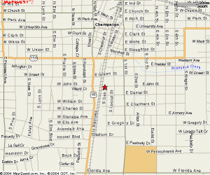 Street map of Oak Street Library's location