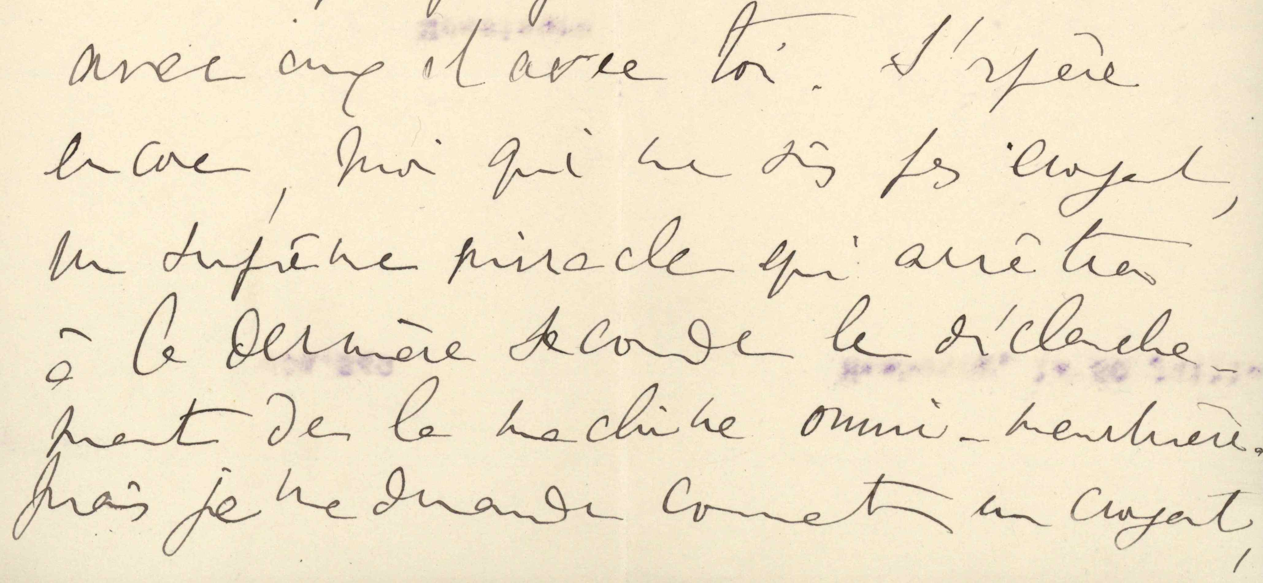 Letter from Marcel Proust to Lionel Hauser, 2 August 1914 (excerpt 3a)