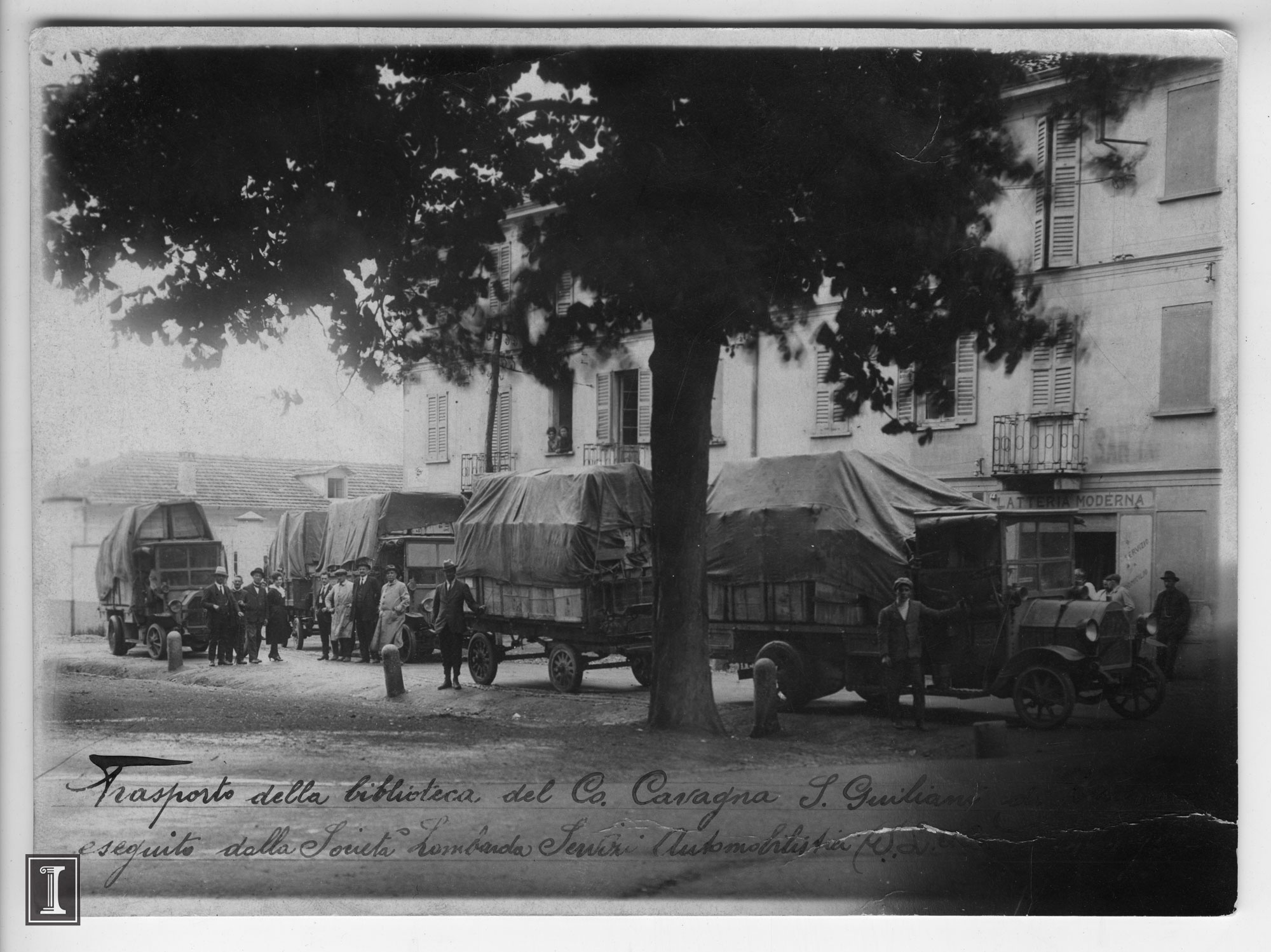 The first leg of the journey for Cavagna's Collection, from Bereguardo, Italy to the University of Illinois