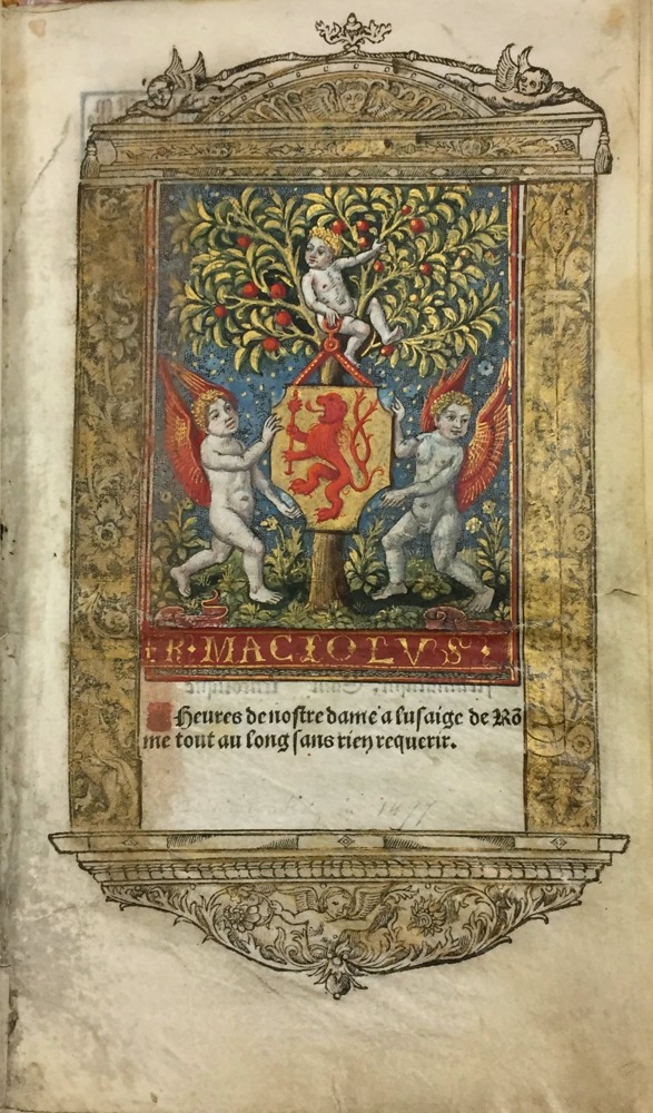 Title page of the Heures de Nostre Dame book of hours
