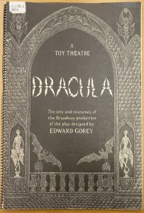 The front cover "A Toy Theater Dracula," designed by Edward Gorey.