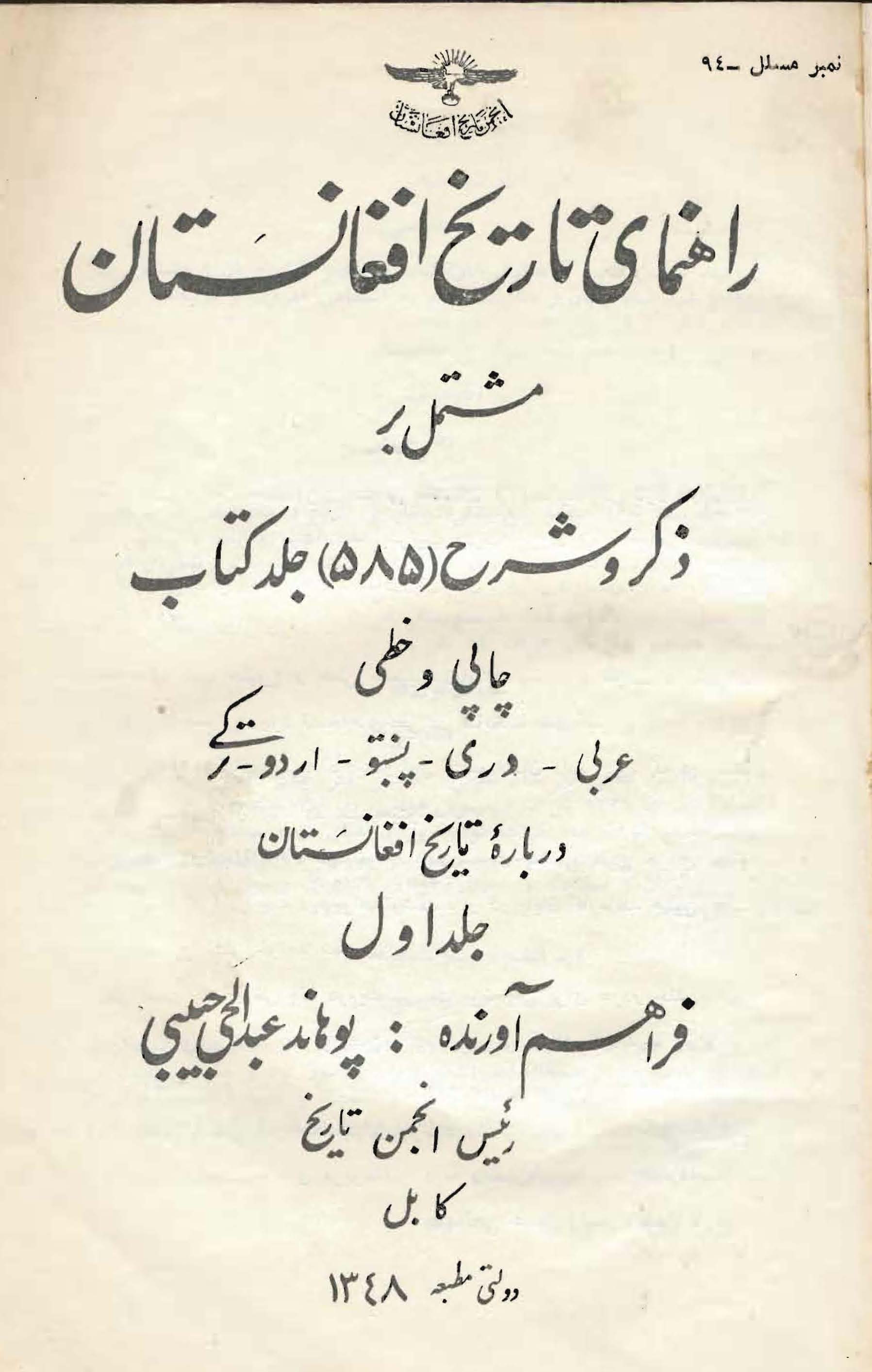 Afghanistan History Bibliography