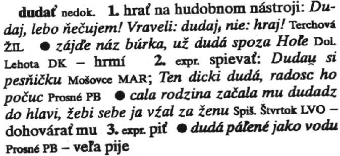 Entry for the word "dudat"