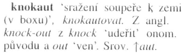 A sample entry from Cesky etymologicky slovnik