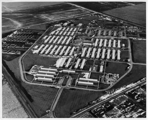 Aerial view of Galesburg campus, circa 1946