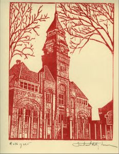 The Pullman Company Clock Tower and Administration Buildings woodblock Print