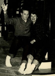 Paul and Diane at the Kappa Alpha Theta House, 1950
