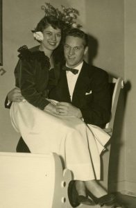 Paul and Diane at the Kappa Alpha Theta House Christmas Formal, 1950
