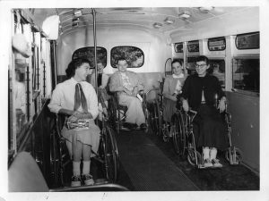 DRES students inside a Blue Bess (c. 1950s)