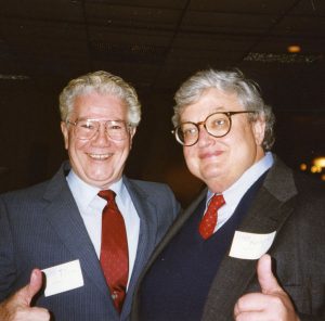 Timothy Nugent with Robert Ebert in 1995. RS 16/6/20.