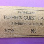 Rushee Guest Card (1939). Found in Record Series 41/20/104. 