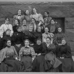 Library School Class of 1898 outside Altgeld Hall. Found in Record Series 39/2/20.