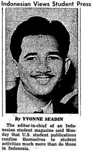 An October 18, 1955 Daily Illini Interview Photograph of Soelisto.
