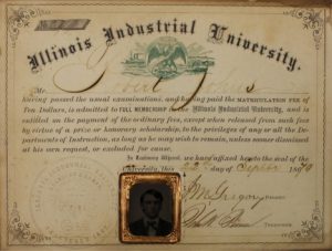 Robert Johns Matriculation Certificate, 1870