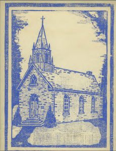 The St. Peter's Episcopal Church woodblock card