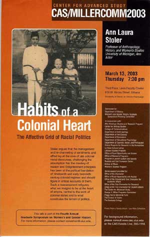 Poster: Habits of a Colonial Heart: The Affective Grid of Racial Politics