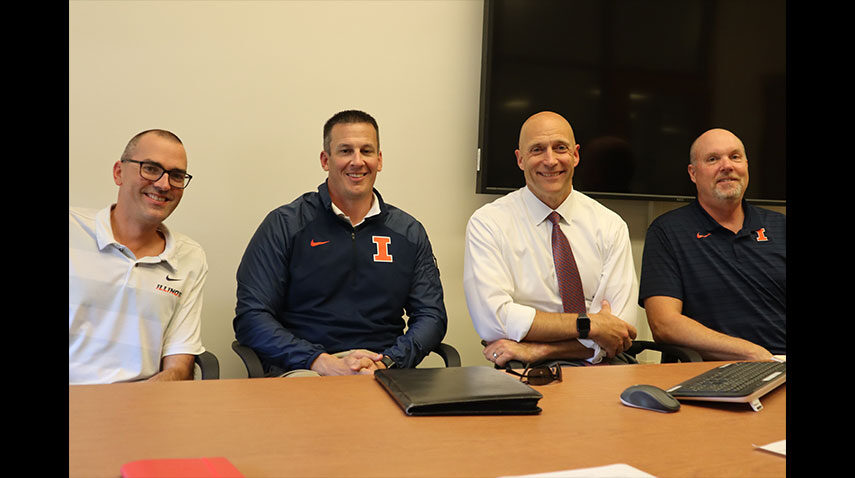 UIUC Athletic Department - From left to right, randy Ballard, Jeremy Busch, Josh Whitman, Kent Brown