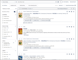 Library Search screenshot