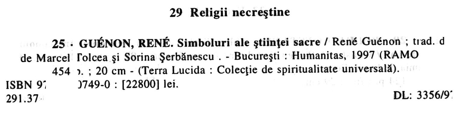 a sample entry from Bibliografia Republicii Populare Romine