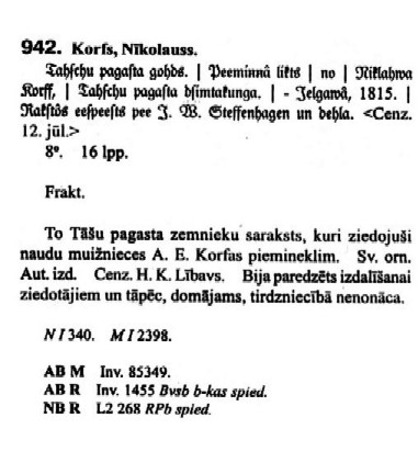 a sample entry from Seniespiedumi Latviesu valoda 1525-1855