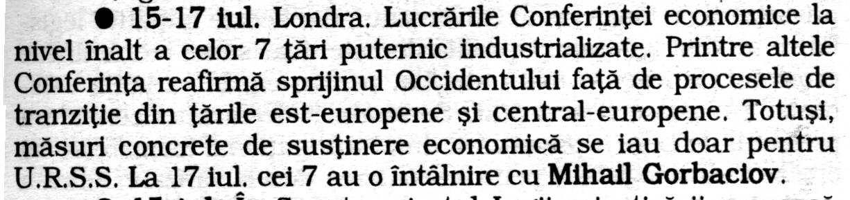 a sample entry from Cinci ani din istoria Romaniei