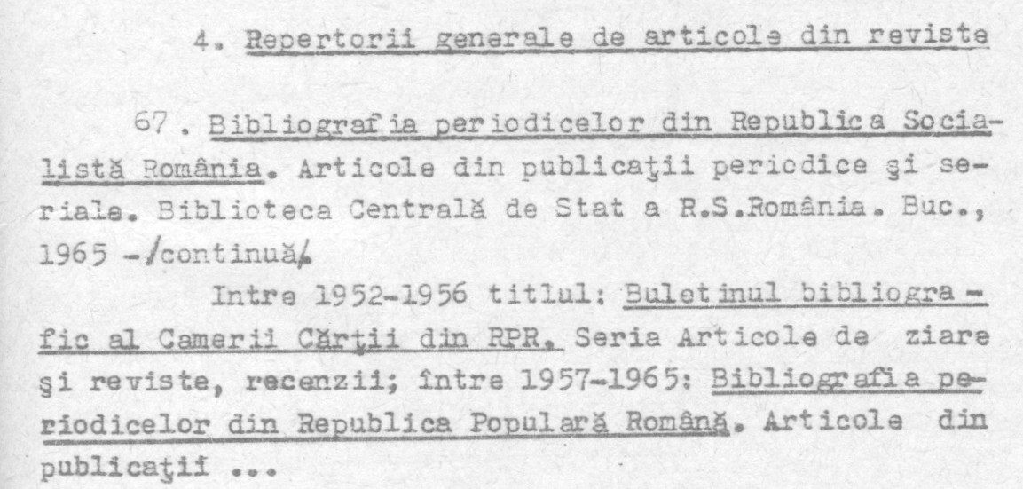 a sample entry from Istoria Romaniei