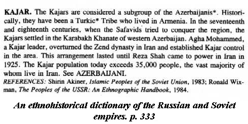 a sample entry for An ethnohistorical dictionary of the Russian and Soviet empires