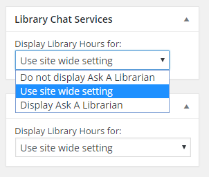 Library Chat Settings