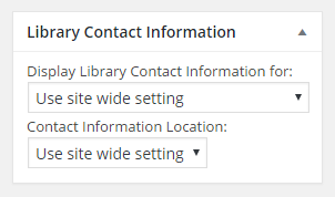 Library contact